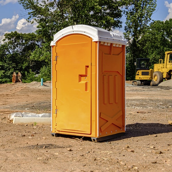 how often are the porta potties cleaned and serviced during a rental period in Dixon